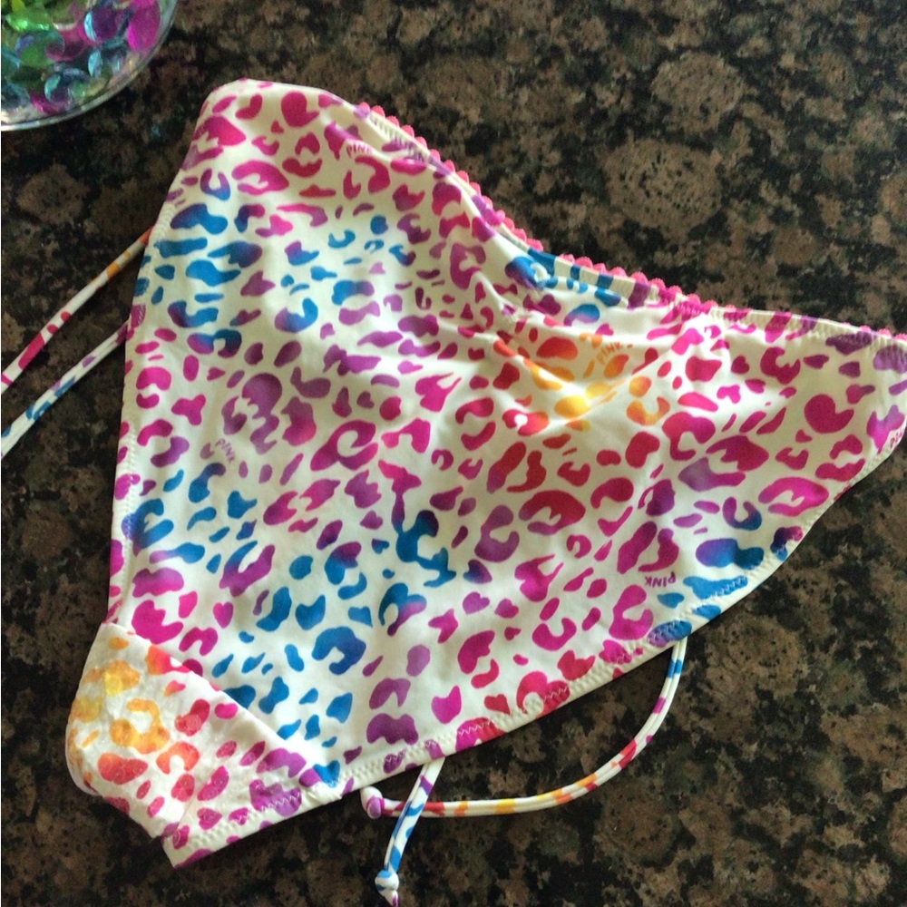 Victoria’s Secret bikini swimsuit rainbow Leopard sequin bathing suit - Picture 9 of 9